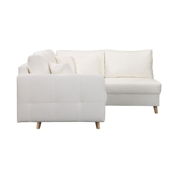 Fehér buklé sarokkanapé (jobb oldali) Ariella – Ropez-image-4