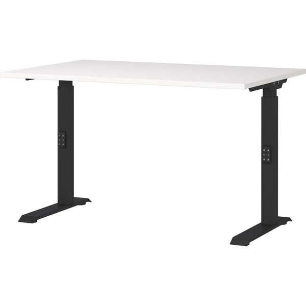 Íróasztal állítható magassággal, fehér asztallappal 80x120 cm Downey – Germania
