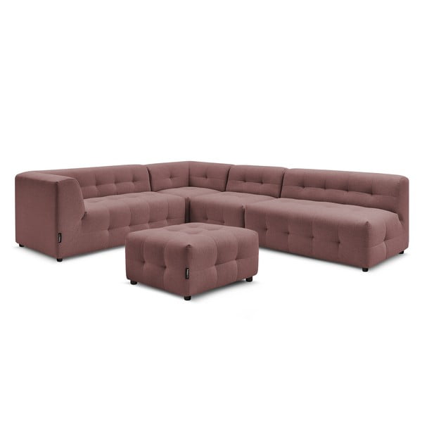 Sötét rózsaszín sarokkanapé (bal oldali) Kleber - Bobochic Paris-image-3