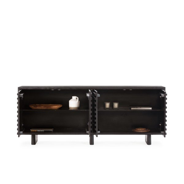 Fekete mangófa komód 200x80x40 cm Inaya – MOME-image-4