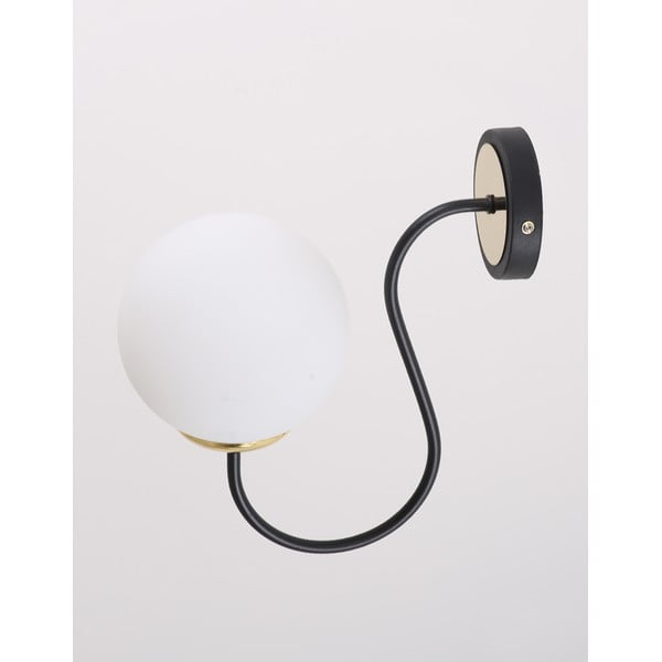 Fekete-fehér fali lámpa ø 15 cm Oslo – Squid Lighting-image-1