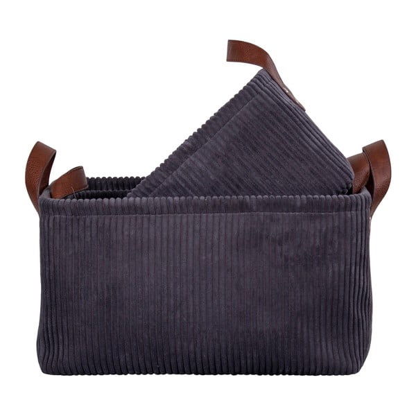 Augusta 3 db szürke tárolókosár - House Nordic-image-2