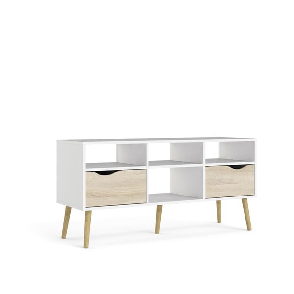 Oslo fehér TV-állvány, 117 x 57 cm - Tvilum-image-1