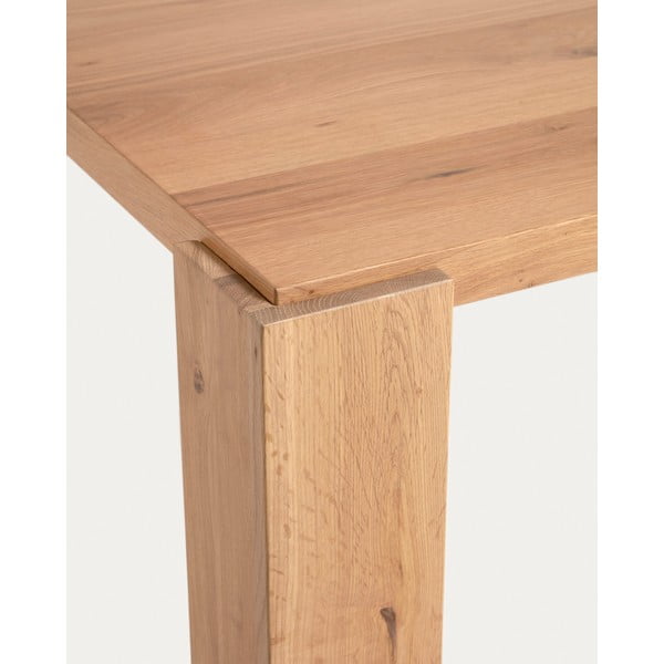 Natúr színű étkezőasztal tölgyfa dekorral 110x220 cm Deyanira – Kave Home-image-3