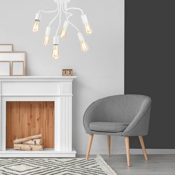 Fehér mennyezeti lámpa - LAMKUR-image-1