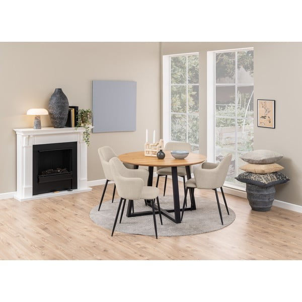 Krémszínű kárpitozott étkezőfotel szett 2 db-os Ilsa – Actona-image-3