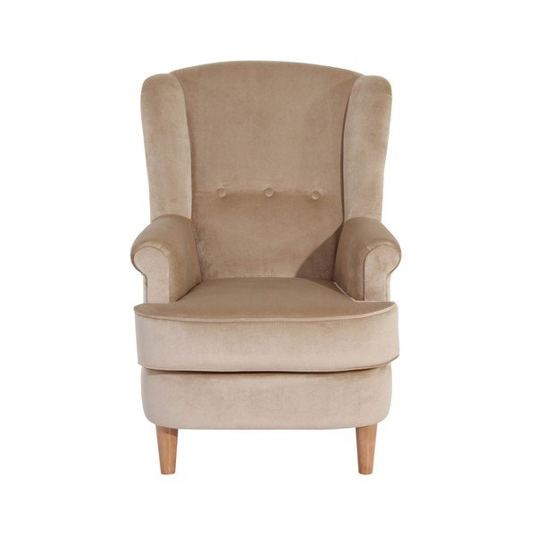 Kendra Velvet homokbarna füles bársonyfotel - Max Winzer-image-1