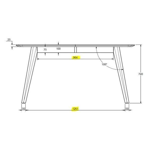 Bővíthető étkezőasztal tölgyfa dekorral 90x150 cm Rho – Unique Furniture-image-2