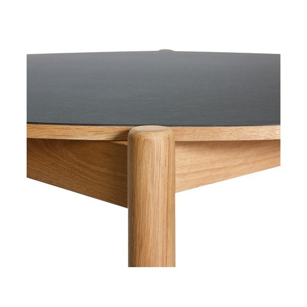 Tölgyfa kerek étkezőasztal ø 115 cm Oblique – Hübsch-image-2