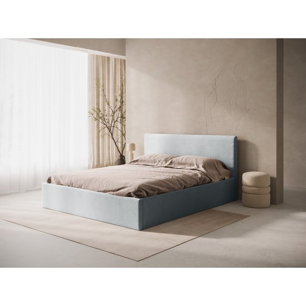 Világosszürke kárpitozott ágytámla 210,5x100 cm Remo – Micadoni -image-1