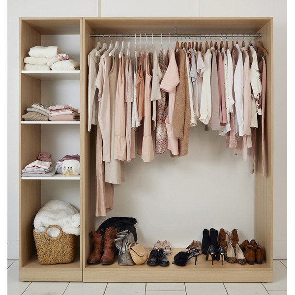 Under Shelf Basket Rail fehér állítható polc ruhásszekrénybe - Compactor-image-4