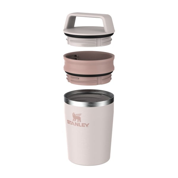 Világos rózsaszín rozsdamentes acél termobögre 230 ml Café-To-Go Travel Mug Rose Quartz – Stanley-image-3