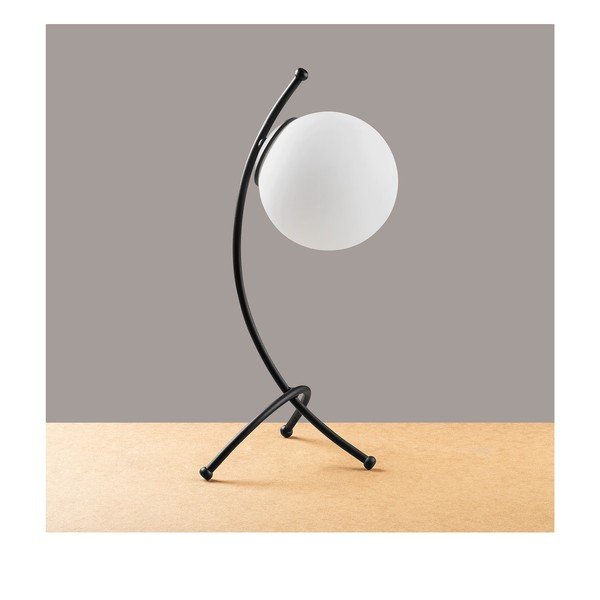 Fekete-fehér asztali lámpa üveg búrával (magasság 43 cm) Yay – Opviq lights-image-2