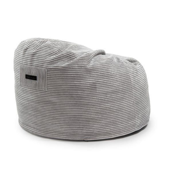 Világosszürke kordbársony gyerek babzsákfotel Om 85 – SLOWDOWN-image-4