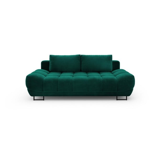 Cirrus palackzöld háromszemélyes kinyitható kanapé, bársony kárpittal - Windsor & Co Sofas