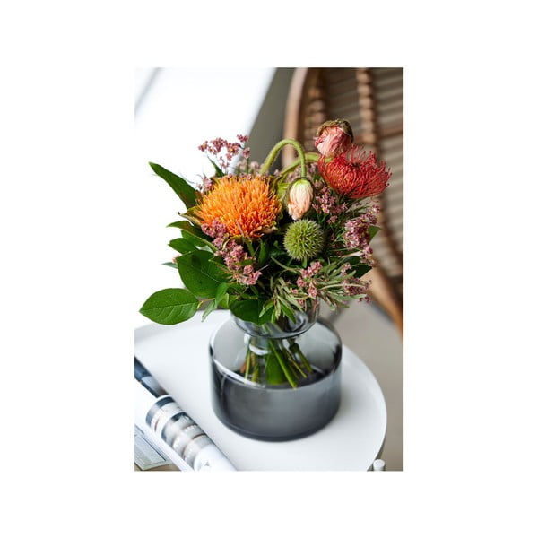 Tubular szürke üveg váza, magasság 20 cm - Lyngby Glas-image-2