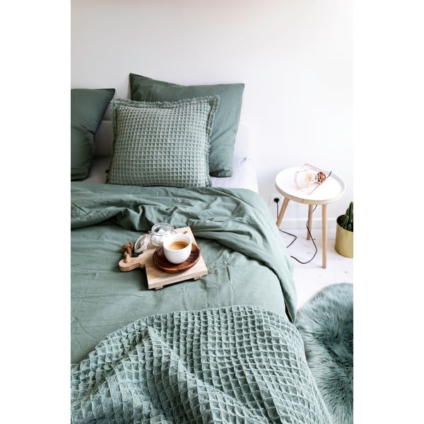 Waffle barna pamut díszpárna,  45 x 45 cm - Tiseco Home Studio-image-1