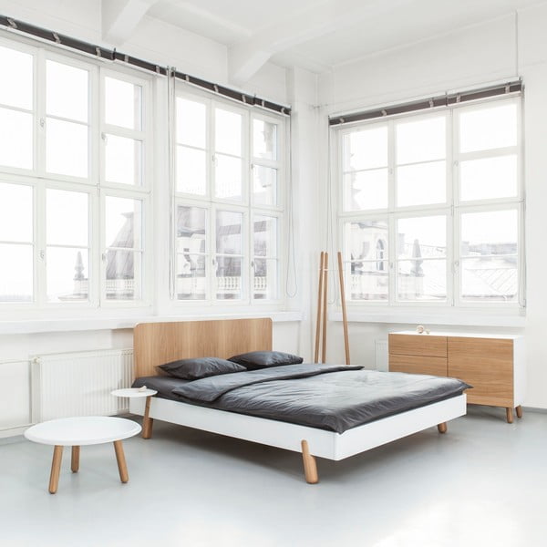 Mamma ágy fa ágytámlával, 180 x 200 cm - Jitona-image-1