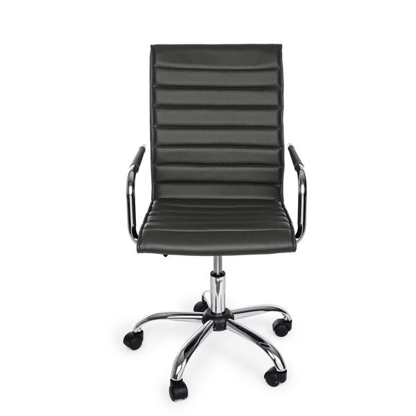 Sötétszürke bőrutánzat irodai szék Perth – Yes Everyday-image-2