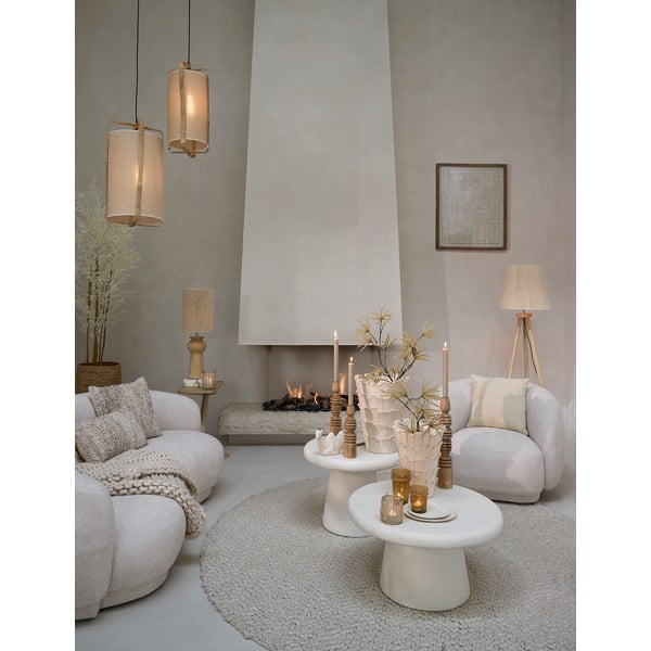 Fehér kerek dohányzóasztal ø 60 cm Kulona – Light & Living-image-1