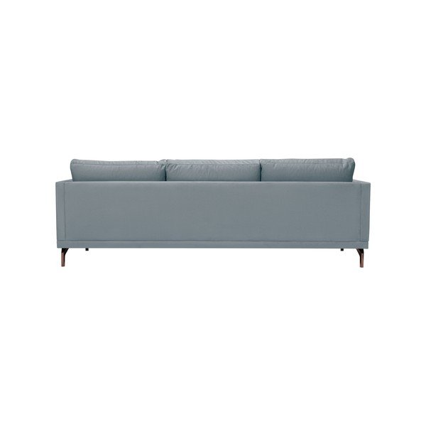 Jupiter szürke háromszemélyes kanapé, aranyszínű lábakkal - Windsor & Co Sofas-image-3