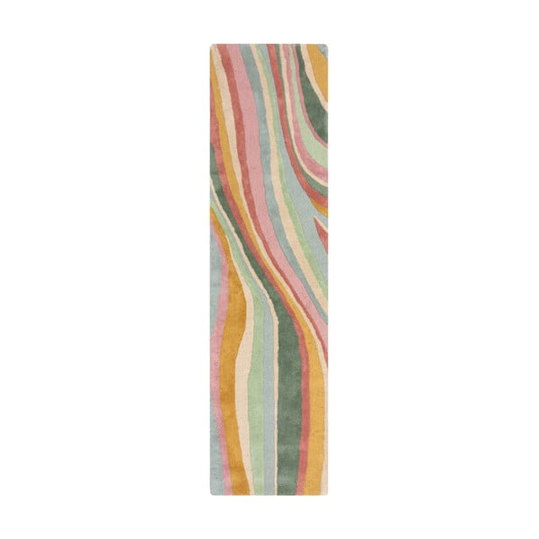 Kézi szövésű gyapjú futószőnyeg 60x230 cm Abstract Flow – Flair Rugs