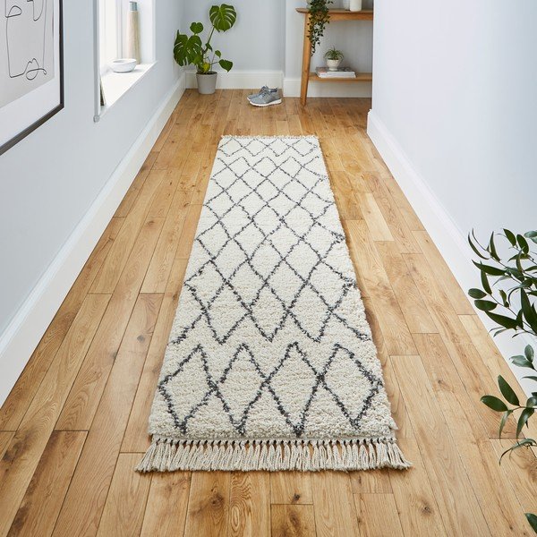 Krémszínű futószőnyeg 60x230 cm Boho – Think Rugs-image-1