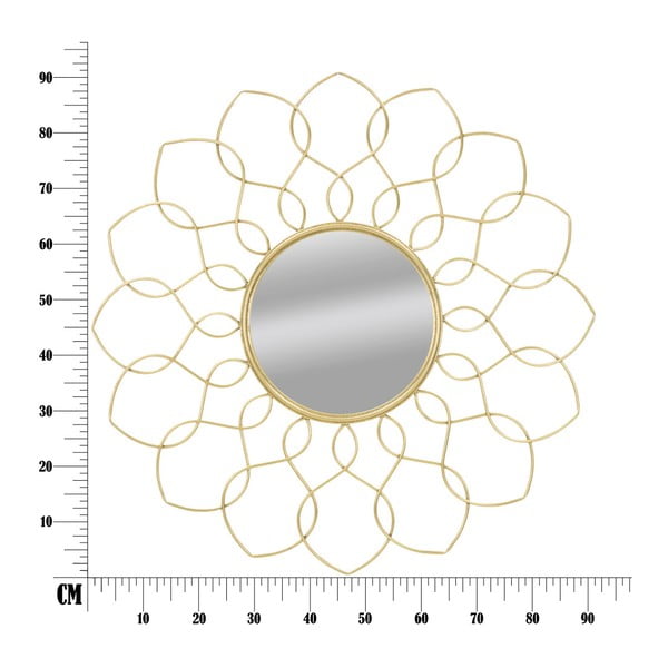 Girg arany színű falitükör, ⌀ 90 cm - Mauro Ferretti-image-2