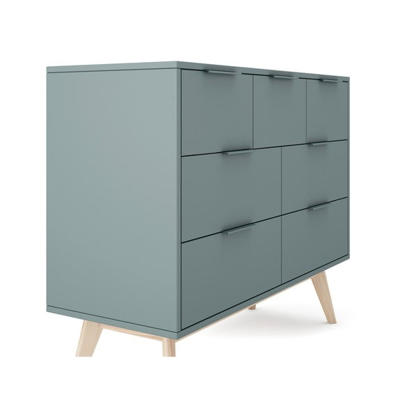 Szürkészöld komód 120x83x40 cm Pisco – Marckeric-image-4