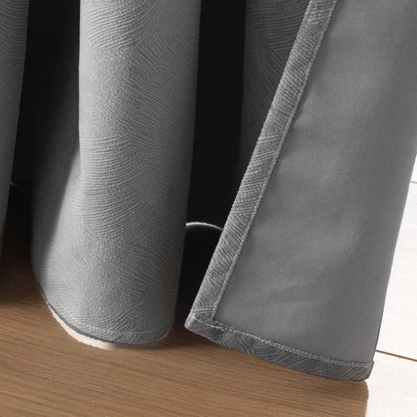 Antracitszürke bársony függöny 140x260 cm Olympe – douceur d'intérieur-image-4