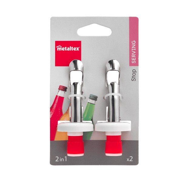 2 db Rozsdamentes acél kupak üvegre - Metaltex-image-2