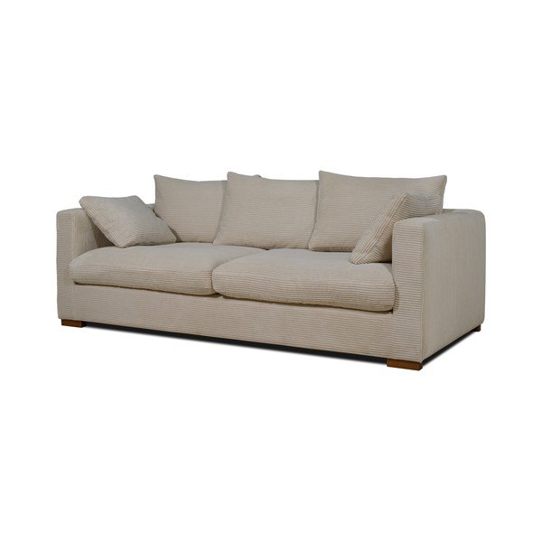 Bézs kordbársony kanapé 220 cm Comfy – Scandic-image-2