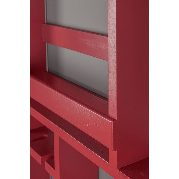 Piros fali kaucsukfa bortartó polcos állvány, palackok száma 12 80x120x10 cm Myron – Dutchbone-image-4