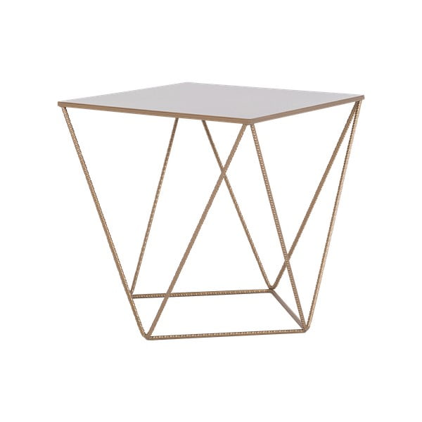 Daryl aranyszínű tárolóasztal, 55 x 55 cm - Custom Form