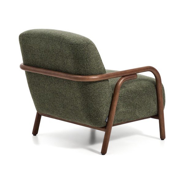 Sötétzöld zsenília fotel Sylo – Kave Home-image-4