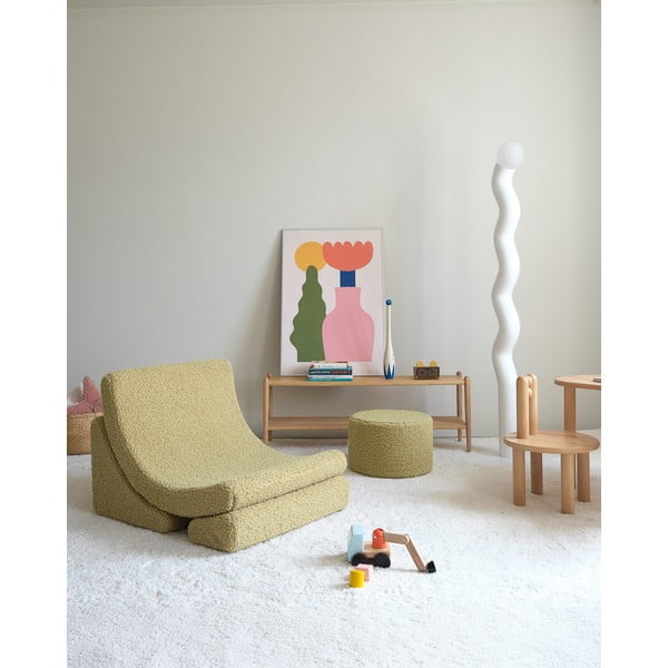 Zöld buklé gyerek puff – Wigiwama-image-4