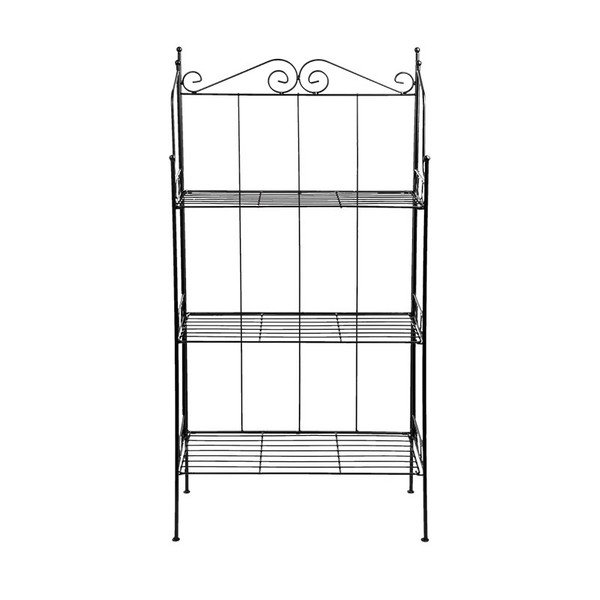Háromszintes fekete fém polcos állvány - Esschert Design-image-3
