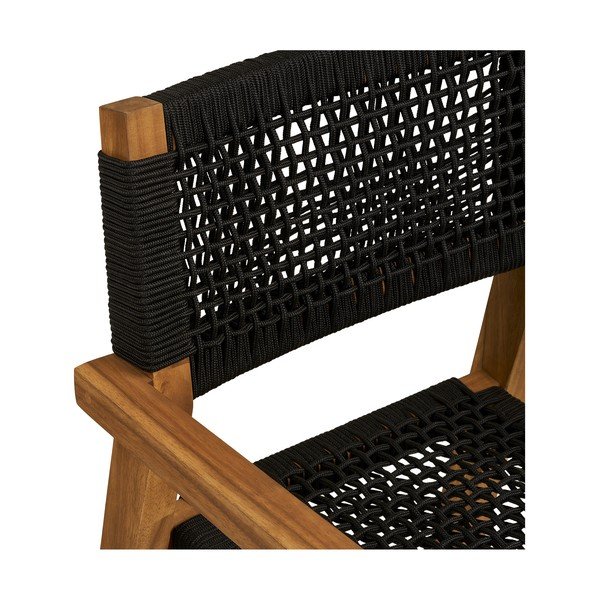 Fekete tömörfa kerti szék Anzio – House Nordic-image-1