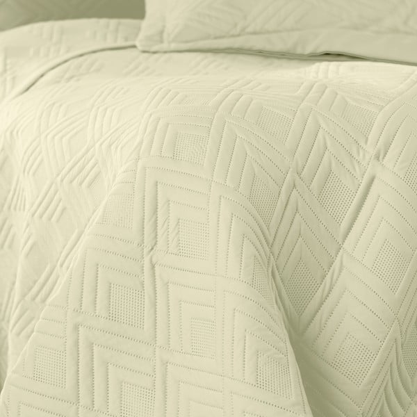 Bézs mikroszálas steppelt ágytakaró 170x210 cm Ophelia – Restilo-image-2