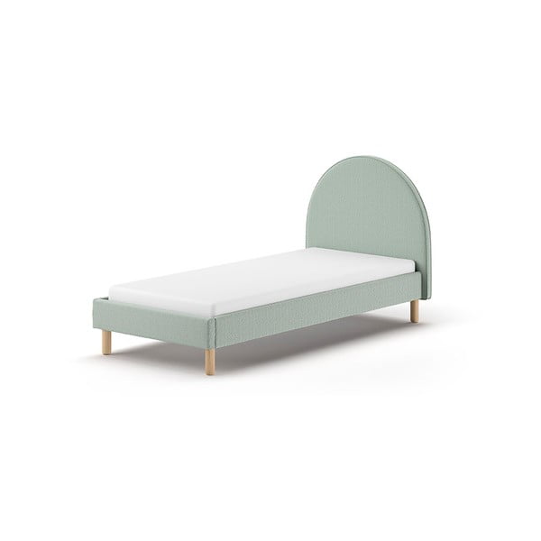 Zöld kárpitozott egyszemélyes ágy ágyráccsal 90x200 cm MOON – Vipack