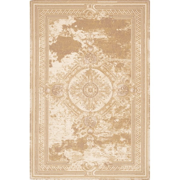 Bézs gyapjú szőnyeg 133x180 cm Emily – Agnella
