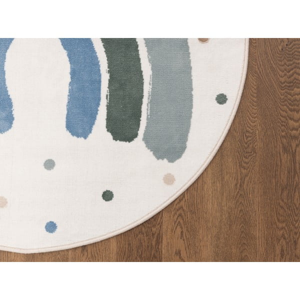 Zöld-elefántcsont színű gyerek szőnyeg ø120 cm Joyful Mint – FD-image-3