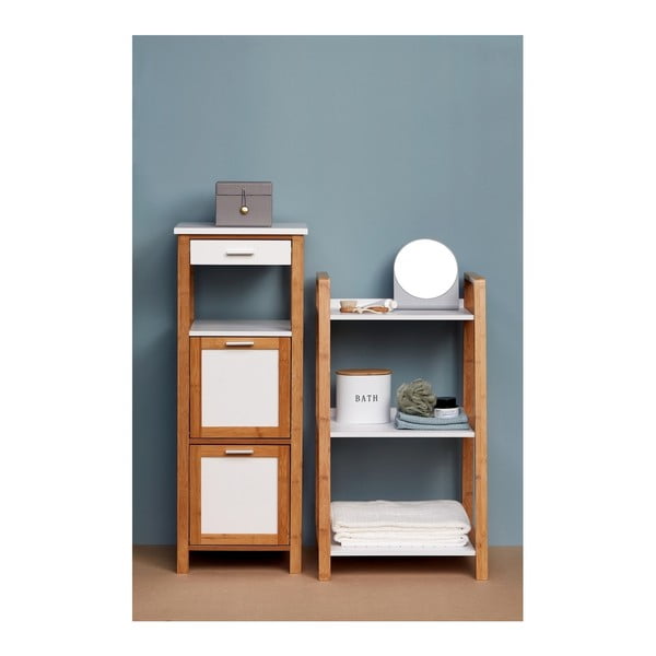 Finja fürdőszobai bambusz polcos állvány, 3 polccal - Wenko-image-4