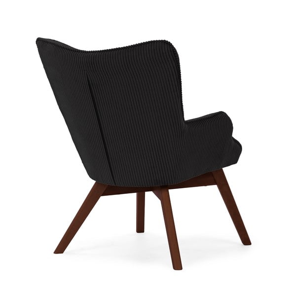 Fekete kordbársony fotel Niko – Ropez-image-3