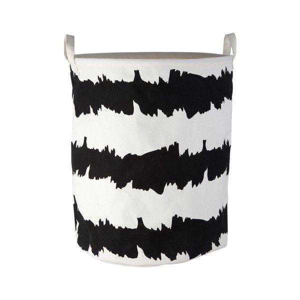 Fekete-fehér textil szennyeskosár Harga – Premier Housewares