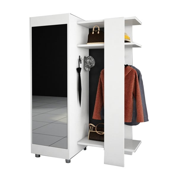 Antre fehér ruhásszekrény tükörrel-image-3