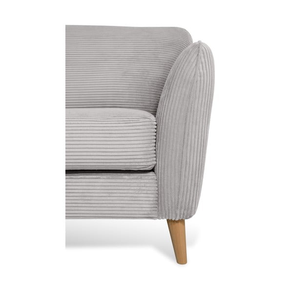 Világosszürke kordbársony sarokkanapé (bal oldali) Paris – Scandic-image-4