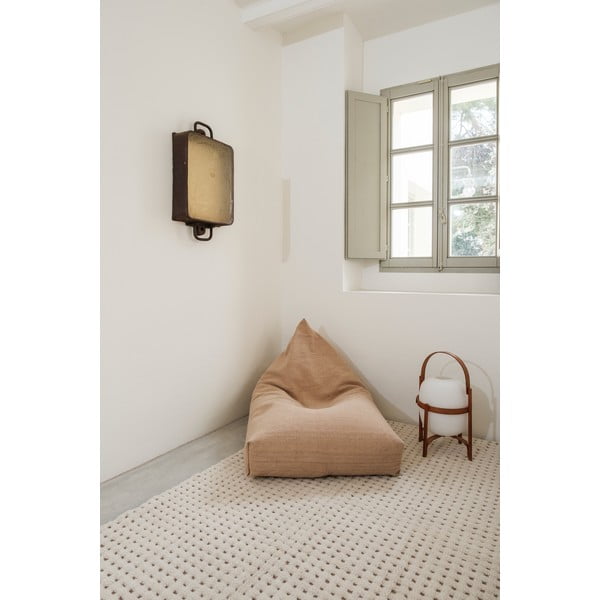 Elefántcsont színű mosható-kézi szövésű gyapjú futószőnyeg 80x230 cm Unexpected Wool – Lorena Canals-image-4