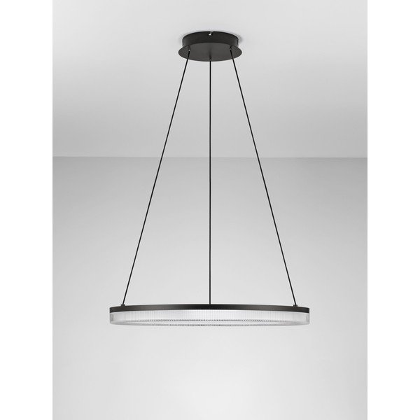 Matt fekete alumínium LED dimmelhető függőlámpa akrilüveg búrával ø 60 cm Lonela – Nova Luce-image-3