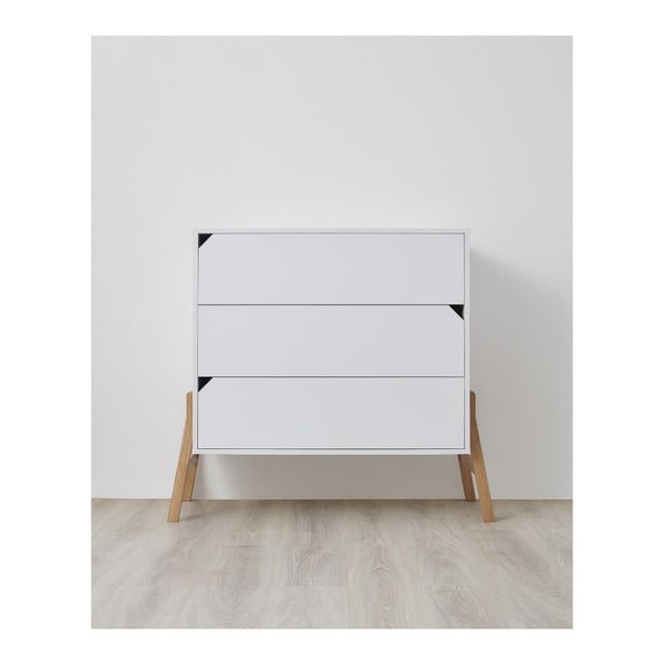 Lotta fehér komód 3 fiókkal - BELLAMY-image-1